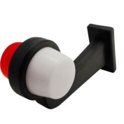 Positionslampa vit/röd gummiarm 195mm Gylle