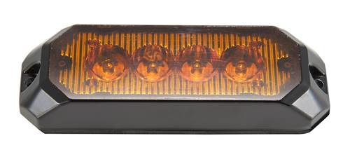 Blixtljus 4 LED 12-36V 0,3 AMP Orange