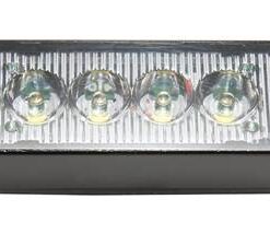 Blixtljus 4 LED 12-36V 0,3 AMP klarglas