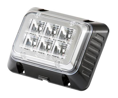 Blixtljus orange klar lins 3x2LED ECE R65