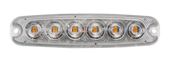 Blixtljus slim 6led 9-36V ECE R65 Klass 2 Vertikal