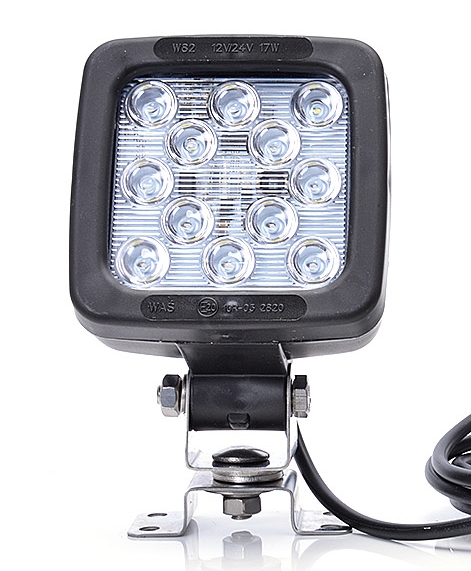 Arbetsljus Plast, LED 14W E-Märkt Black 12-24 Volt