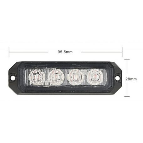 Blixtljus 4led ECE R65 R10 12-24V - Bild 2