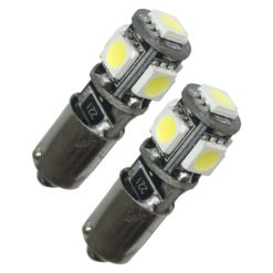 LED-lampa xenonvit 5 LED canbus BA9s 12V 2st
