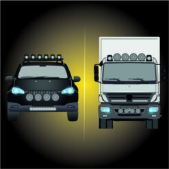 Hel och halvljus 12-24V