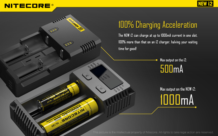 Nitecore Laddare I2 för 18650, 26650 Li-on batterier - Bild 2