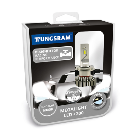 H7 Ledkonvertering Tungsram Megalight 200% 55W 12V 6000K