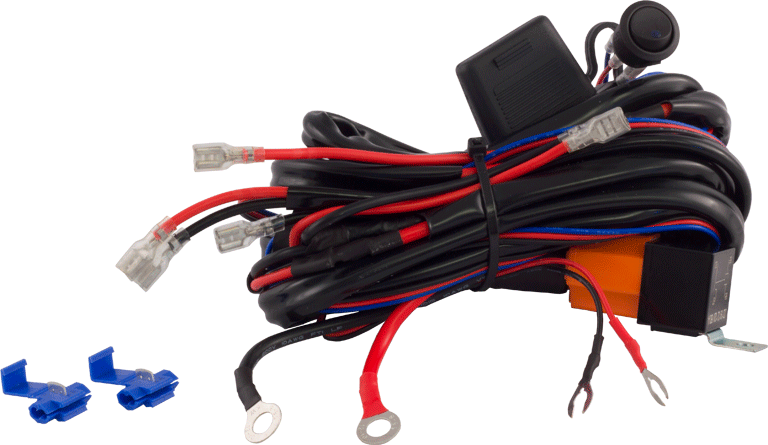 Extraljuskablage relä 60A 12V för 3 extraljus 4mm²