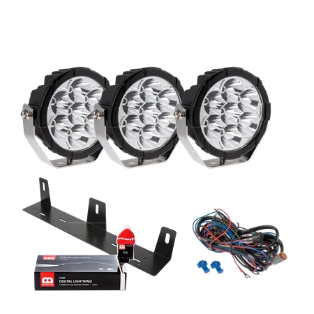 Led extraljuspaket W-light booster 7" 3 pack + DL1200