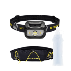 Pannlampa NU35+ vattenflaska och löparbälte