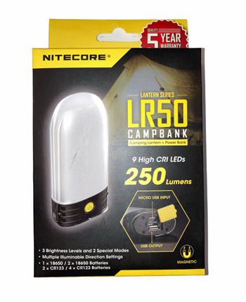Campinglampa led Nitecore LR50 250lm usb