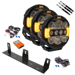 Quantum 9" led extraljus 3-pack Led/Ledzer + Can M8
