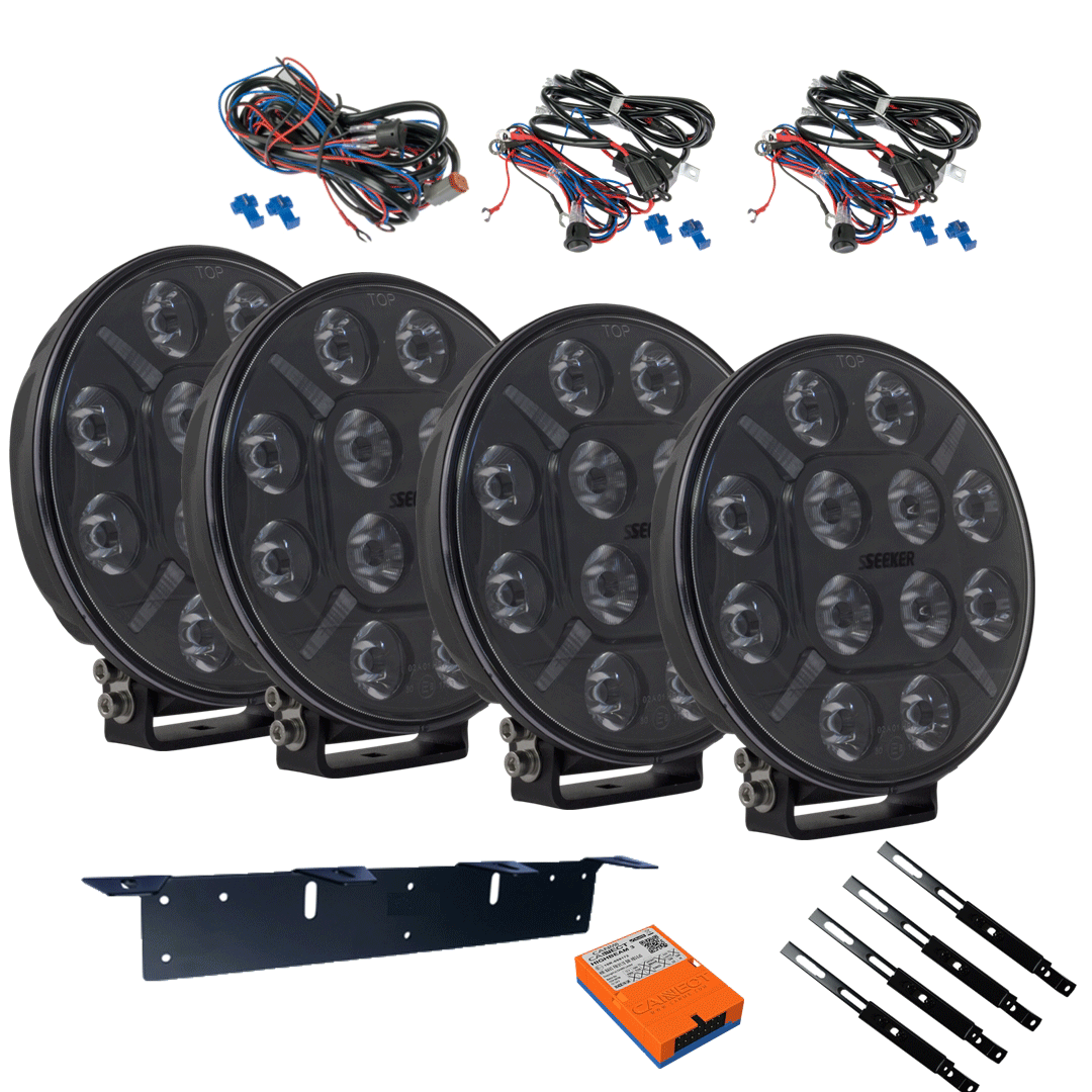 Seeker 60w led extraljus paket 4 pack +can 180mm