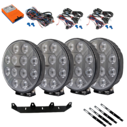 Seeker 120w led extraljus paket 4 pack + can