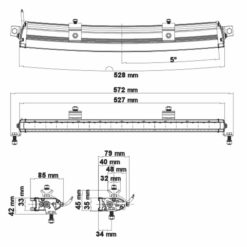 Led ramp 22" 90w Curved (35mm tunn) - Bild 3