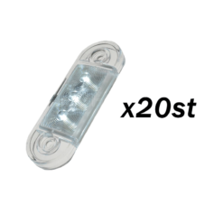 Positionsljus slim 3led Vit 20-pack 12-24V